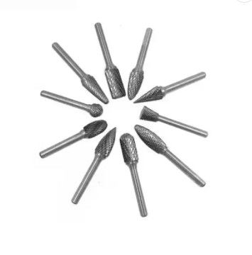 Frese rotative in carburo di tungsteno a doppio taglio con gambo OEM da 3 mm